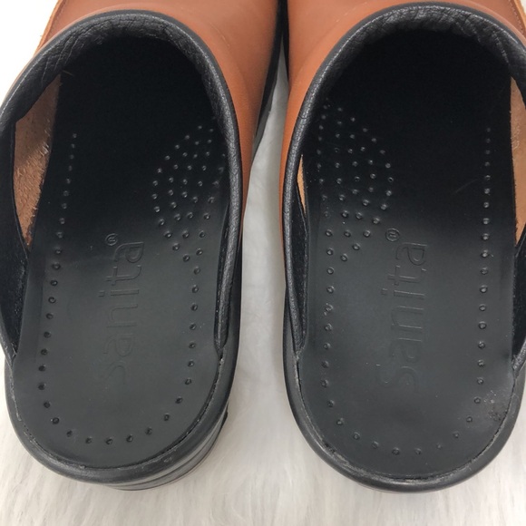 Sanita Danish Mule Brown Leather Clog Made in Poland Size 41 Size 10 - Picture 7 of 9